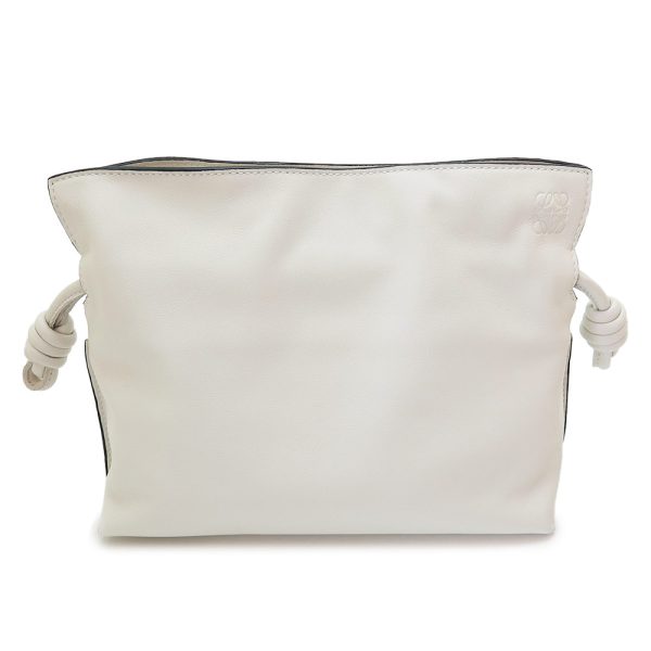 2 Loewe Clutch Bag Shoulder Bag Pochette Flamenco Clutch Mini White
