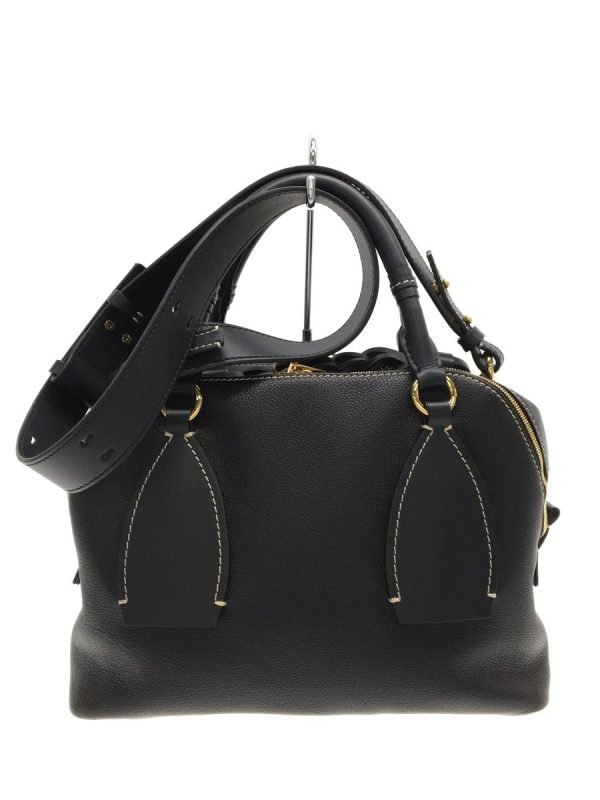 2 Chloe Daria Shoulder Bag Leather Black