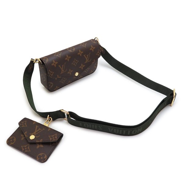 2 Louis Vuitton Multi Pochette Félicie Crossbody Bag Dark Brown