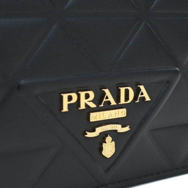 2 Prada Bifold Wallet With Coin Purse Nero Black