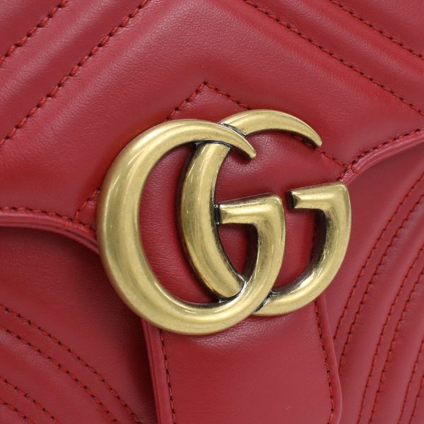 2 Gucci Handbag Shoulder Bag 2way Red