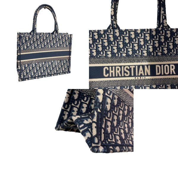 2 Christian Dior Book Tote Tote Bag Navy