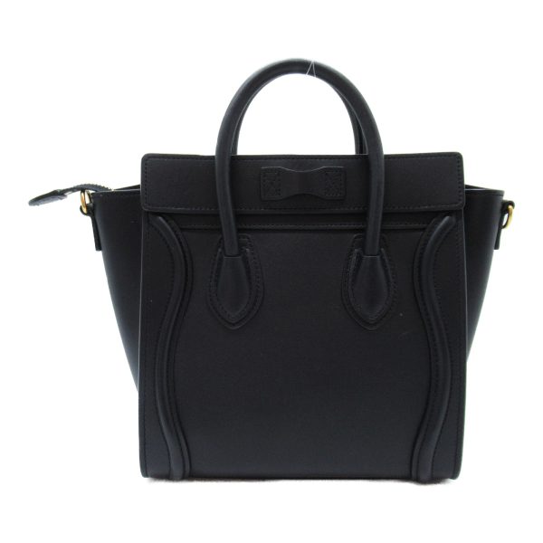 2 Celine Luggage Nano Shopper Shoulder Bag Calf Black