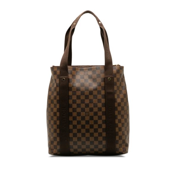 2 Louis Vuitton Cabas Beaubourg Damier Ebene Tote Leather Brown