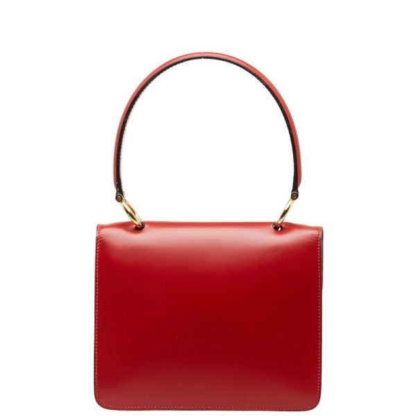 2 Celine Handbag Leather Red