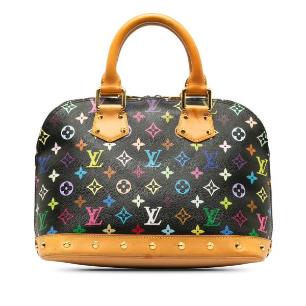 2 Louis Vuitton Monogram Alma Handbag Leather Multicolor