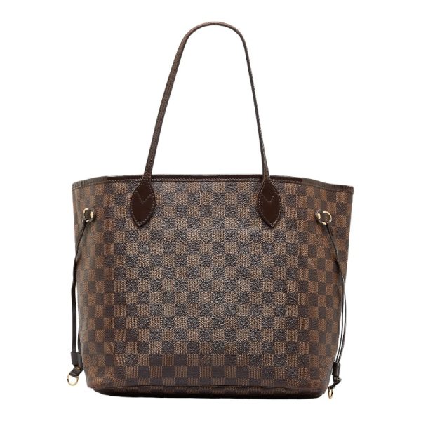 2 Louis Vuitton Damier Neverfull MM Tote Shoulder Bag Leather Brown