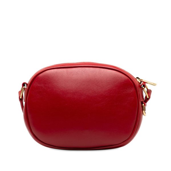 2 Celine Small Camera Shoulder Bag Leather Red
