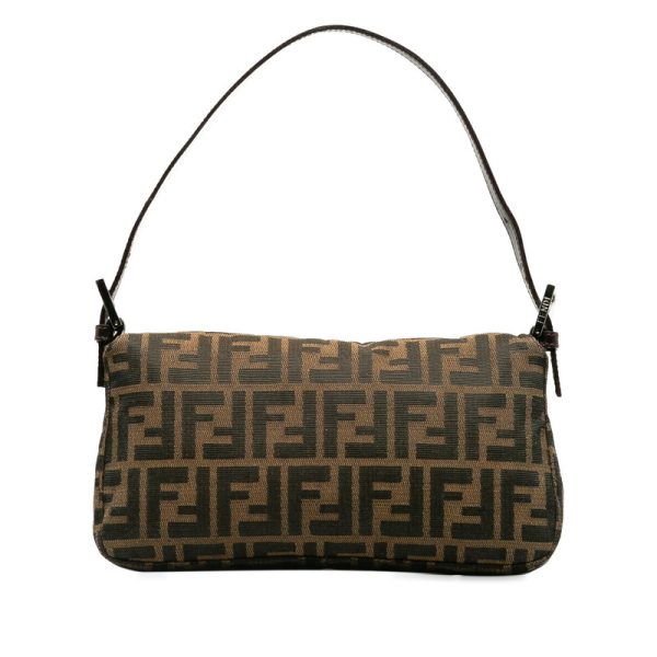 2 Fendi Bucket Handbag Shoulder Bag Canvas Leather Brown