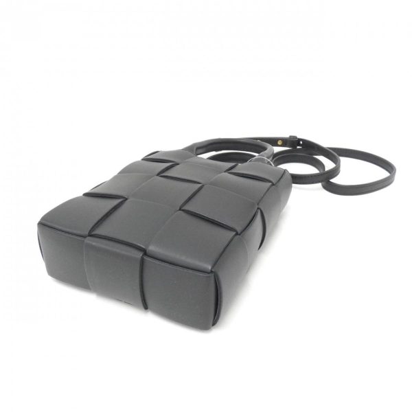 2 Bottega Veneta Zipper Pocket Strap Included Storage Bag Nero Black