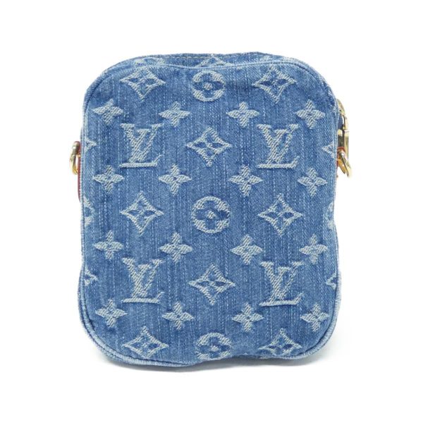 2 Louis Vuitton Remix Monogram Denim Pochette Fairfax Blue