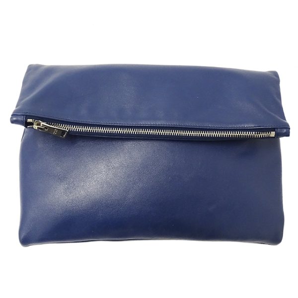 2 Prada Clutch Bag Shoulder Bag 2way Leather Blue