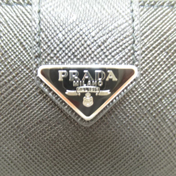 2101217362528 5 PRADA Card Case With Strap Saffiano Leather Mens Womens Black