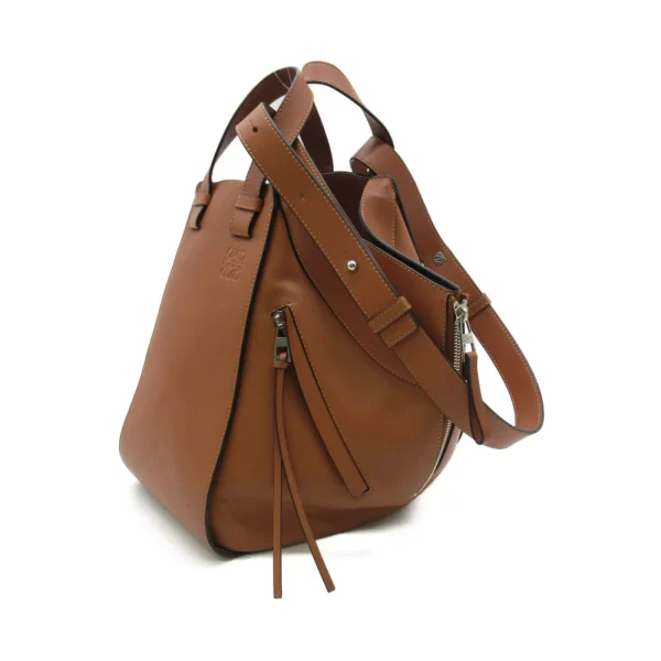 2101217366045 2 LOEWE Hammock Leather Womens Shoulder Bag Brown