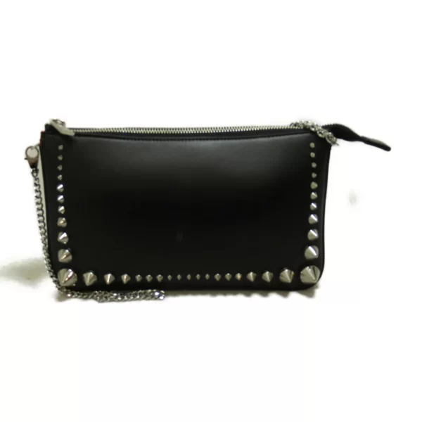 2101217485692 2 Christian Louboutin Chain Leather Shoulder Bag Black