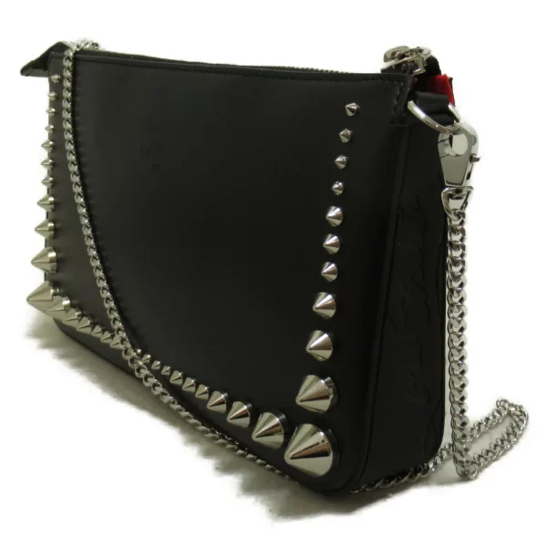 2101217485692 3 Christian Louboutin Chain Leather Shoulder Bag Black