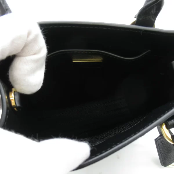 2101217485890 5 PRADA Womens Leather Shoulder Bag Black