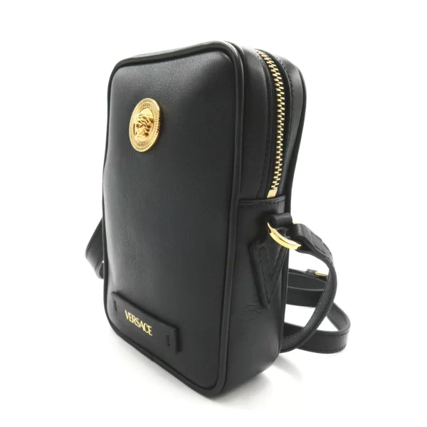 2101217541619 3 VERSACE Medusa Biggie Polyamide Womens Crossbody Shoulder Bag Black