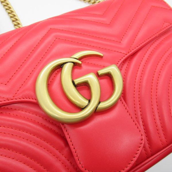 2101217607735 7 Gucci GG Marmont Medium Shoulder Bag Leather Red