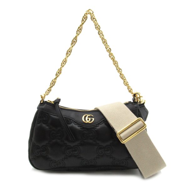 2101217607896 1 Gucci GG Matelasse Leather 2way Shoulder Bag Black