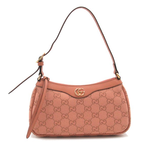 2101217766364 1 Gucci GG Supreme Shoulder Bag Canvas Pink