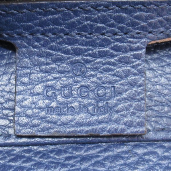 2101217769631 12 Gucci 2way Shoulder Bag Leather Navy