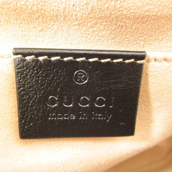 2101217770125 10 Gucci Shoulder Bag Leather GG Canvas Beige Black