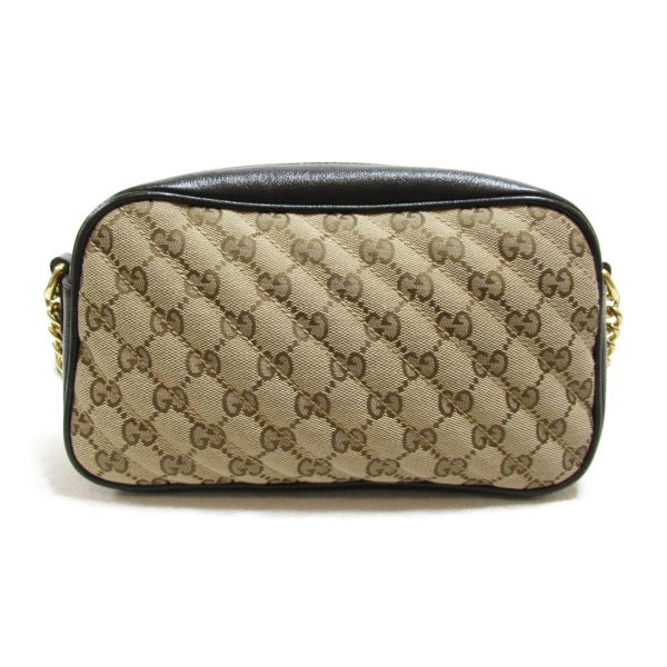 2101217770125 3 Gucci Shoulder Bag Leather GG Canvas Beige Black