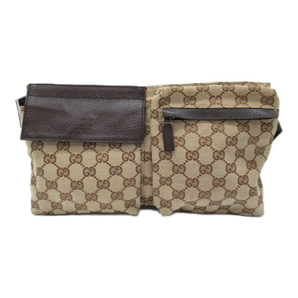 2101217770712 3 Gucci Waist Bag Body Bag GG Canvas Beige Dark Brown