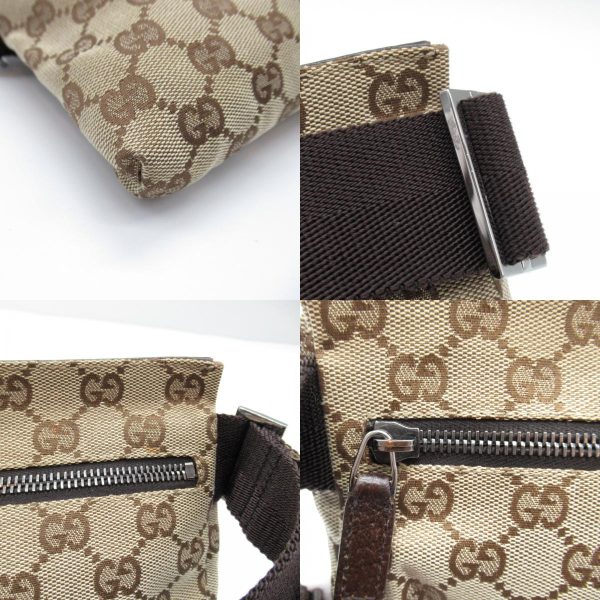 2101217770712 8c Gucci Waist Bag Body Bag GG Canvas Beige Dark Brown