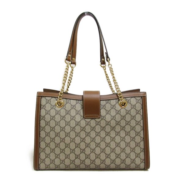 2101217772792 3 Gucci Chain Tote Bag Leather PVC Coated Canvas Beige Brown