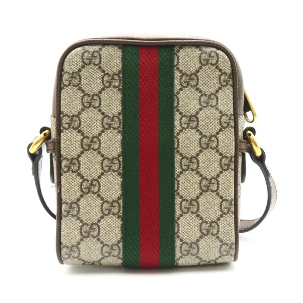 2101217793742 2 Gucci GG Supreme Shoulder Bag PVC Coated Canvas Beige Brown