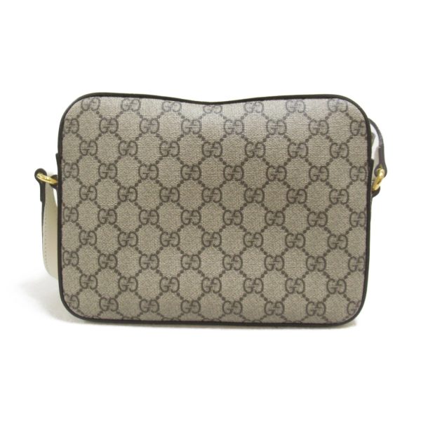 2106800529517 3 Gucci Small Shoulder Bag Leather PVC Coated Canvas White Beige