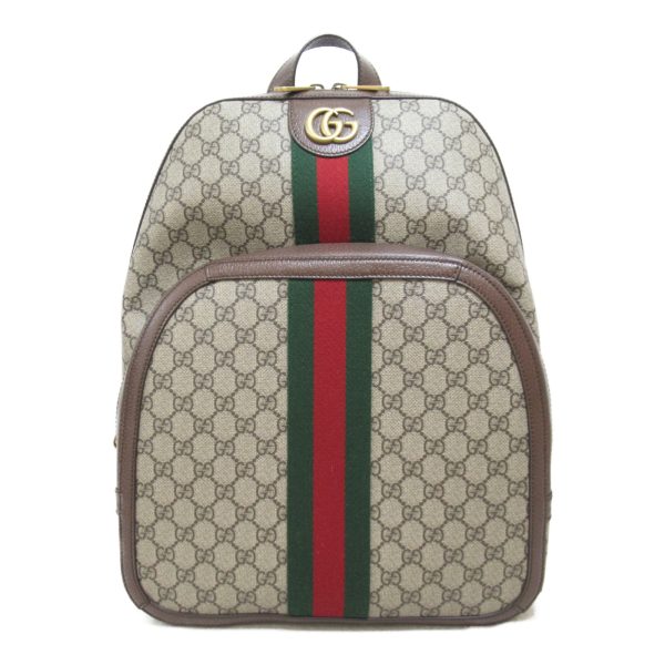 2106800529814 2 Gucci GG Medium Backpack Rucksack PVC Coated Canvas Beige Brown