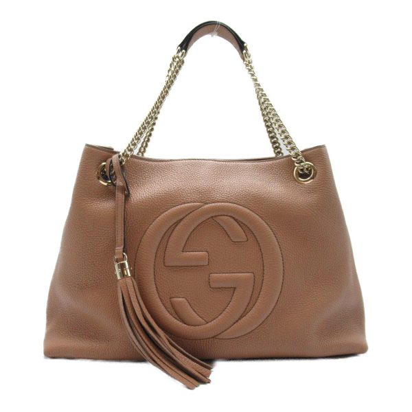 2107600978253 3 Gucci Interlocking G Shoulder Tote Bag Leather Beige