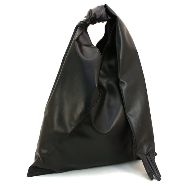 220504 bg1 3 1 Maison Margiela Tote Bag Japanese Hanging Glove Black Plain Polyester Leather