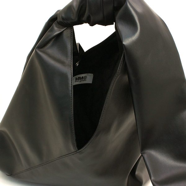 220504 bg1 3 4 Maison Margiela Tote Bag Japanese Hanging Glove Black Plain Polyester Leather