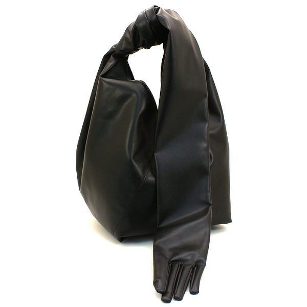 220504 bg1 3 5 Maison Margiela Tote Bag Japanese Hanging Glove Black Plain Polyester Leather