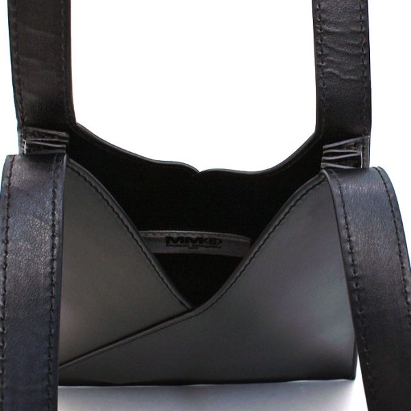 221208 bg1 5 4 Maison Margiela Handbag Shoulder Bag Origami Black Leather