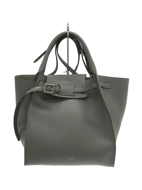 2300037317156 01 CELINE Big Bag Leather Shoulder Bag Gray