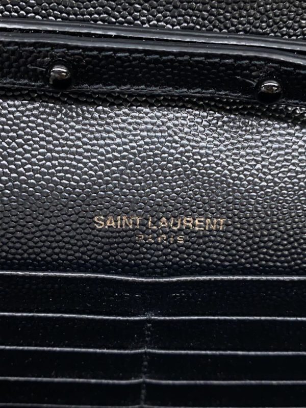 2300038986580 05 SAINT LAURENT Leather Shoulder Bag Black