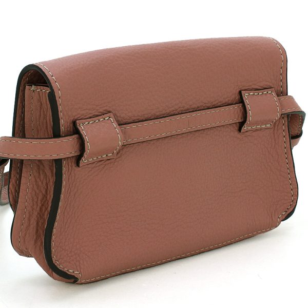 230616 bg10 3 2 Chloe Belt Bag Waist Bag Shoulder Bumbag Pink Dull Calf Leather Mini