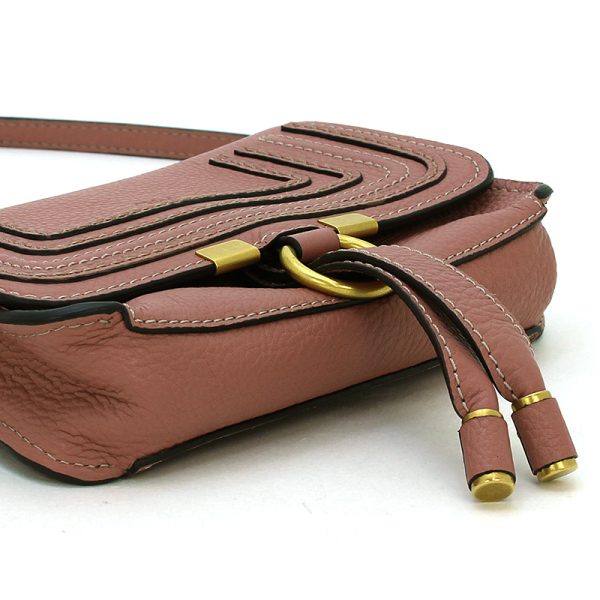 230616 bg10 3 3 Chloe Belt Bag Waist Bag Shoulder Bumbag Pink Dull Calf Leather Mini