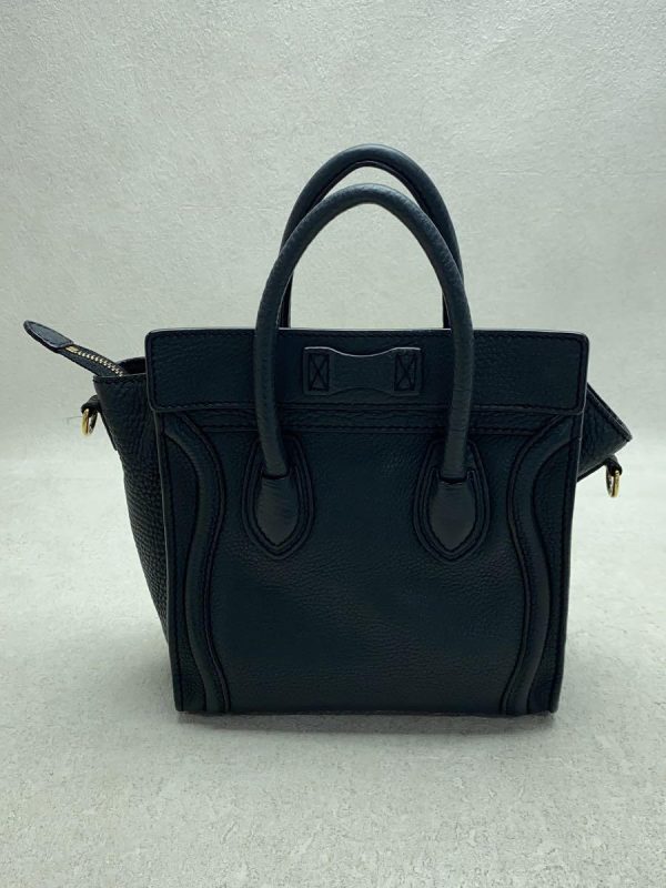 2335191697561 03 Celine Shoulder Bag Leather Navy Handbag