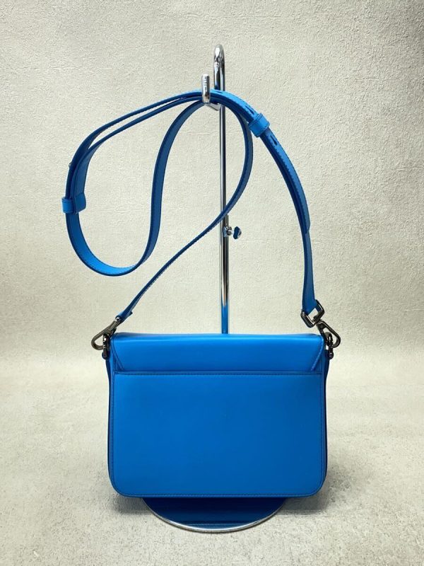 2335341249435 03 Christian Dior Plain Leather Shoulder Bag Blue