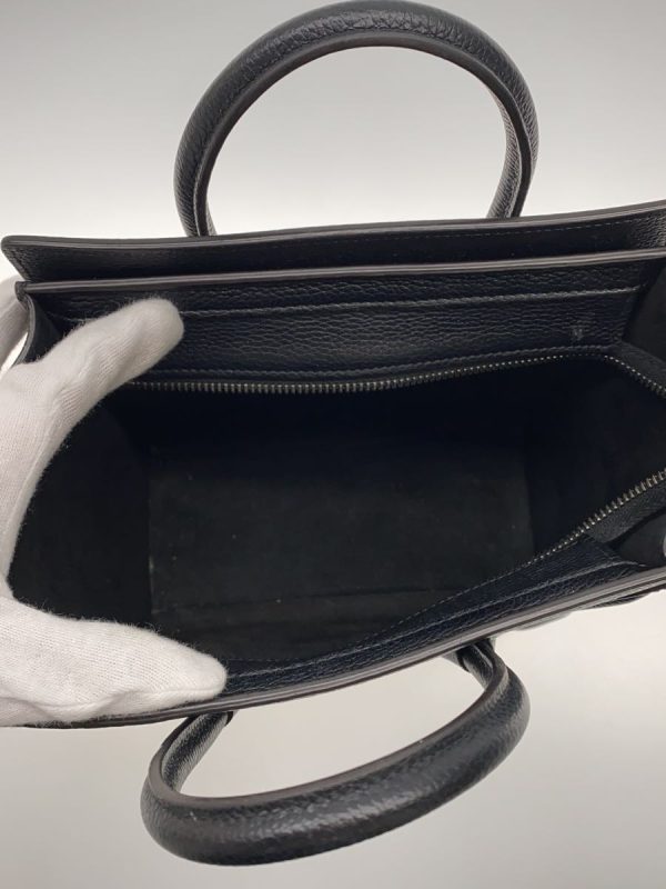 2336581084688 06 Celine Luggage Nano Shoulder Bag Leather Black