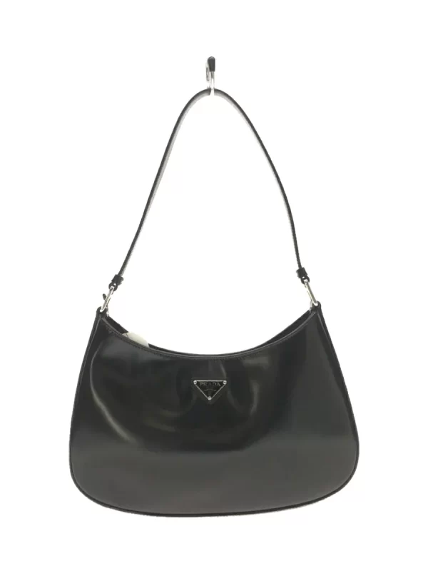 2343160735091 01 PRADA Handbag Enamel Plain Black