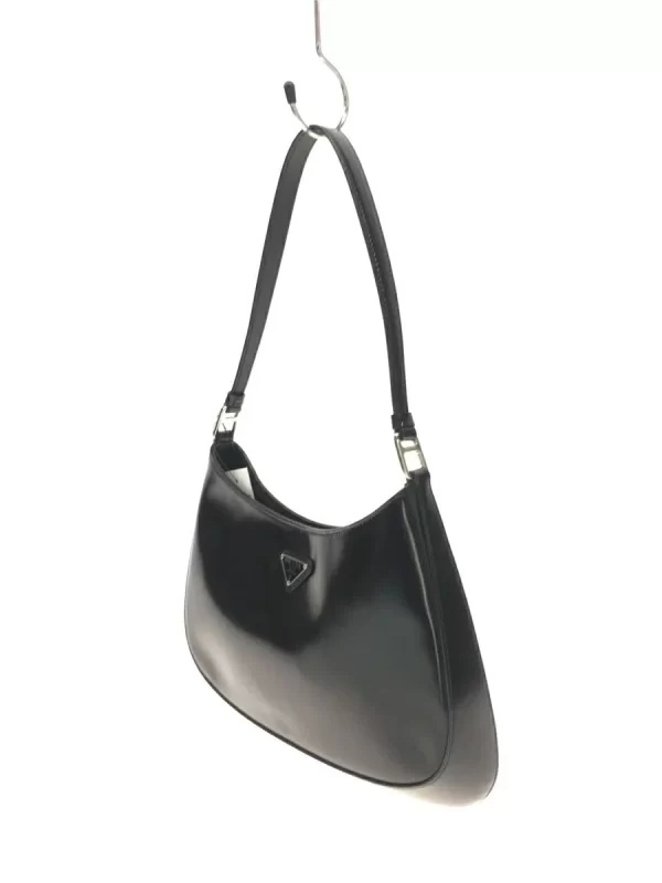 2343160735091 02 PRADA Handbag Enamel Plain Black