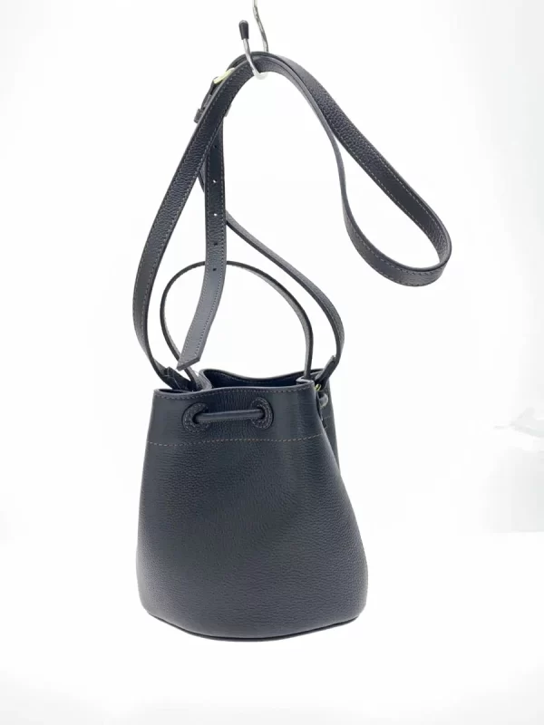 2343520134335 03 BURBERRY Mini TB Drawstring Bucket Bag Black