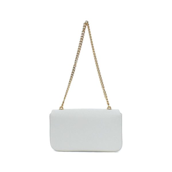 2460003840344 2 b Celine Shoulder Bag White Metal Fittings Calf Handbag